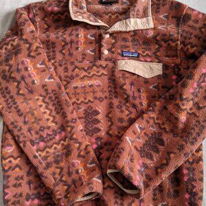 Patagonia Brown and Pink Patterned Sweater